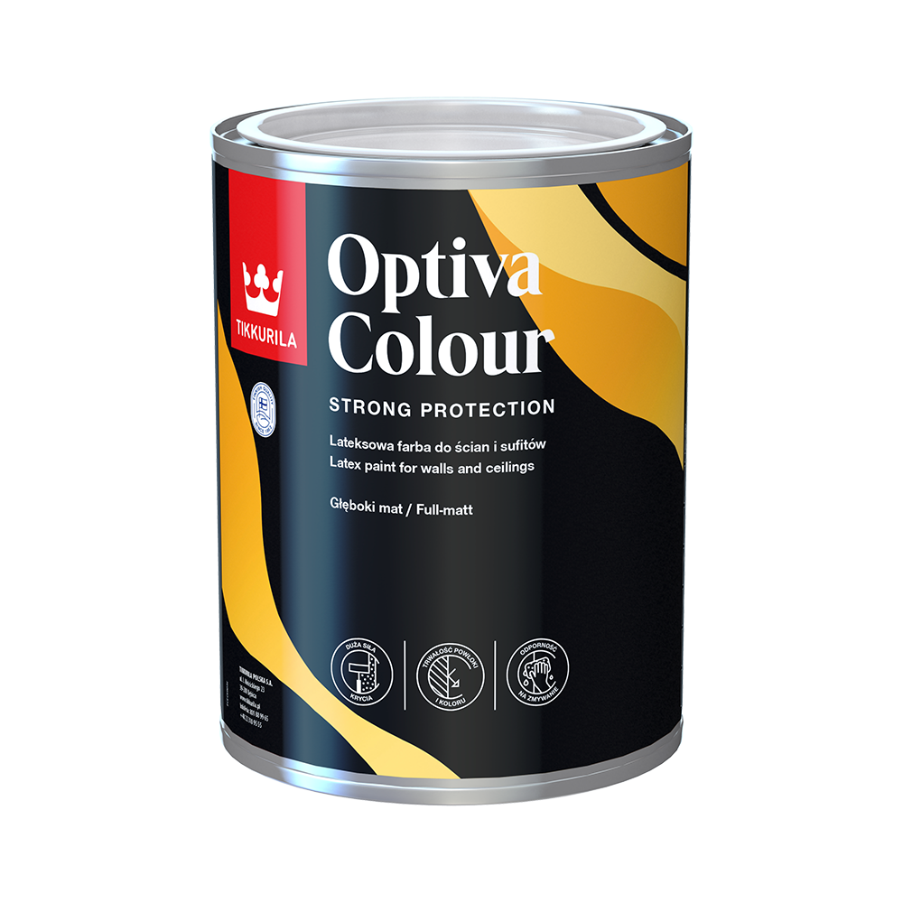 Фарба латексна TIKKURILA Optiva Colour База А мат біла 0,9 л 1,375 кг